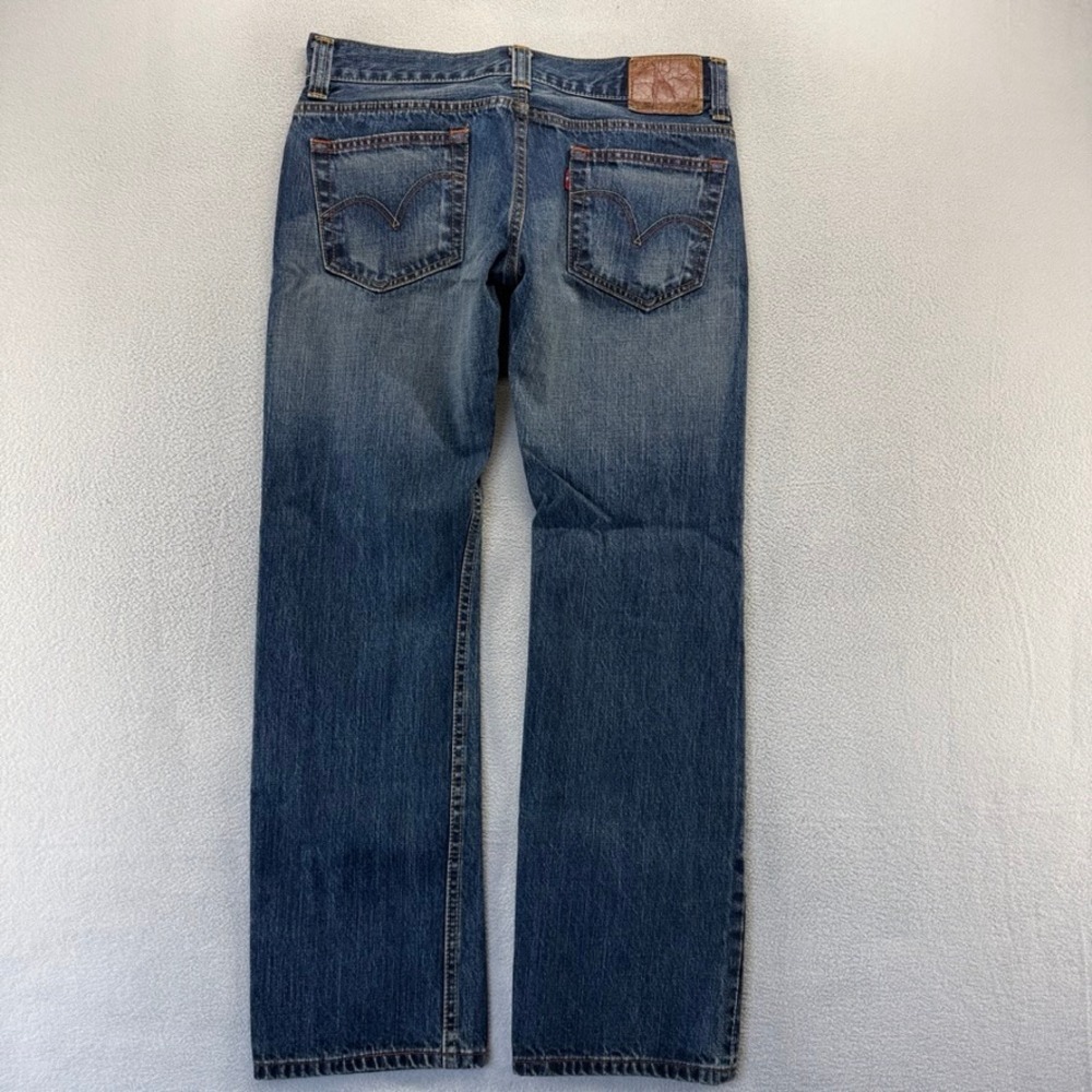Vintage Levis Jeans Mens 34x32 Blue 523 Straight Leg Denim Dark Wash y2k Whisker